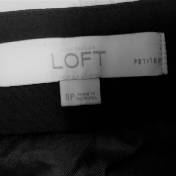 Ann Taylor Loft Black skirt size 8P with pockets - Picture 8 of 8